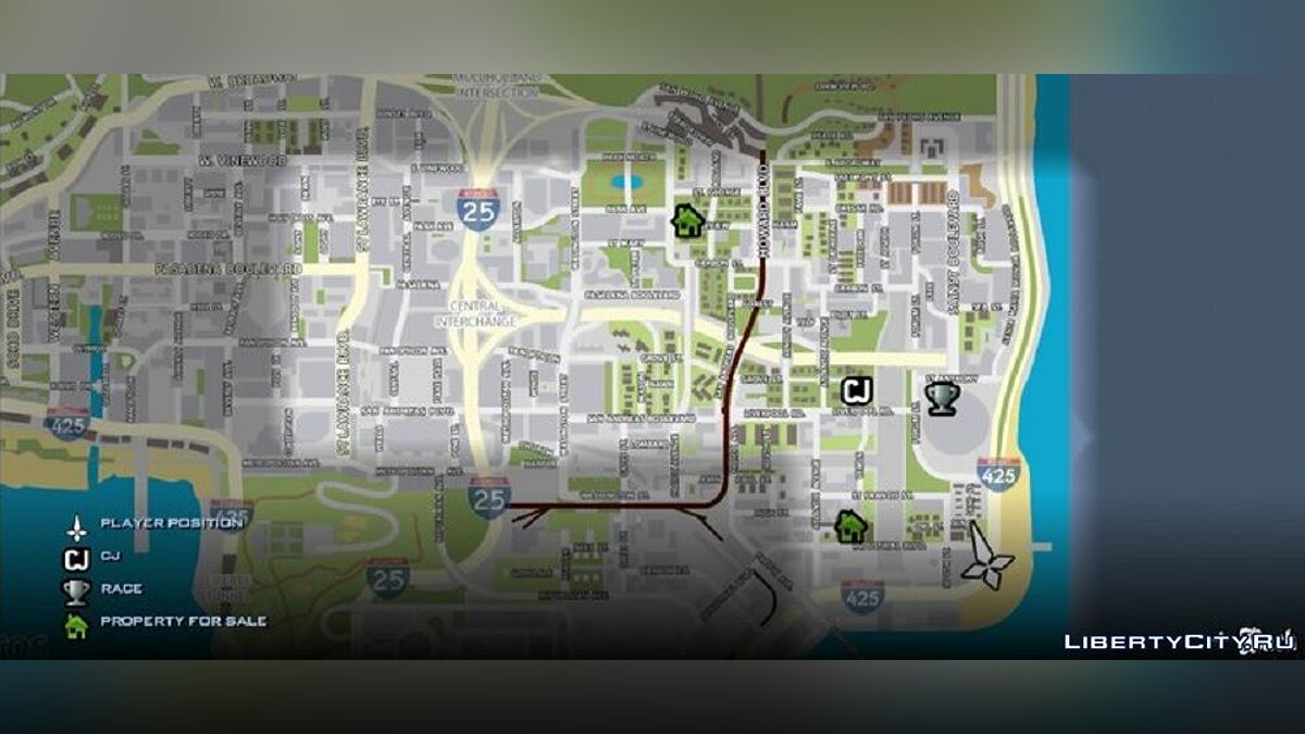 Download 3D map with street and district names for GTA San Andreas (iOS,  Android)