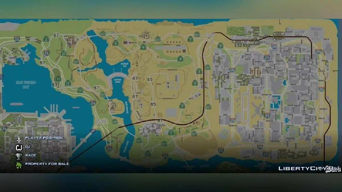 Нова карта і радар / GTA San Andreas (iOS, Android)