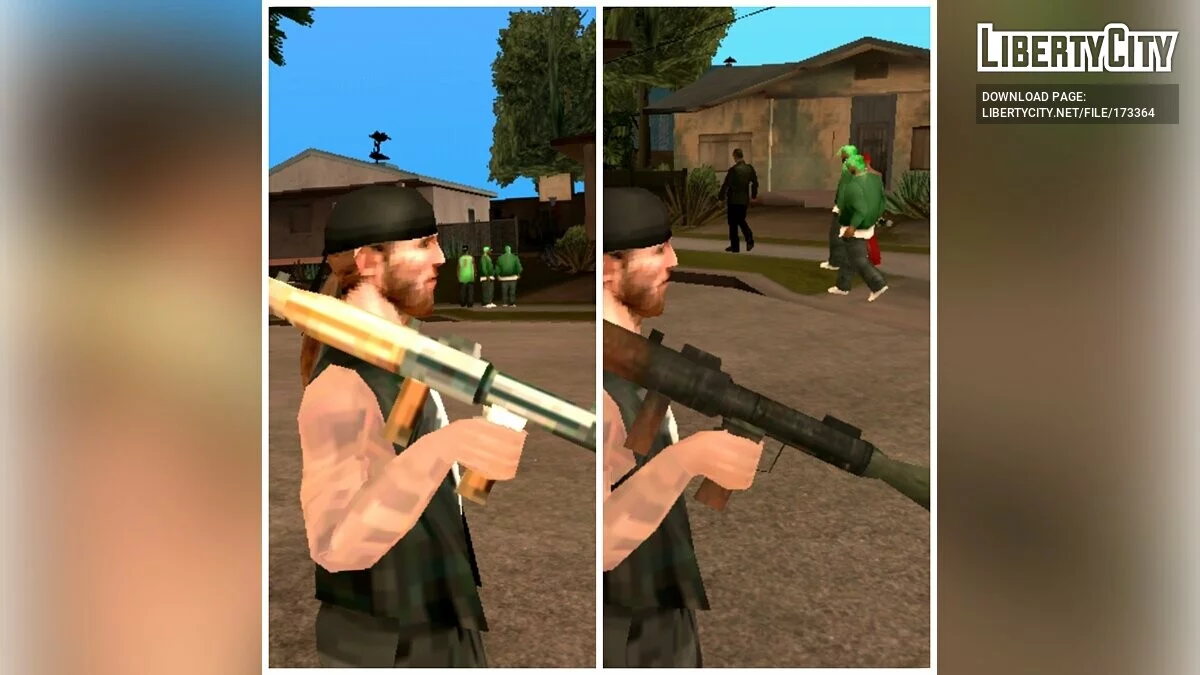 Original Weapons Retexture (Only TXD) / GTA San Andreas (iOS, Android)