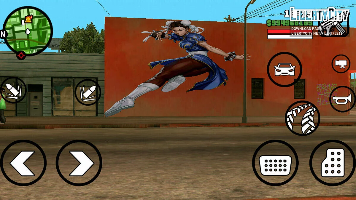 Chun Li (Street Fighter) Mural / GTA San Andreas (iOS, Android)