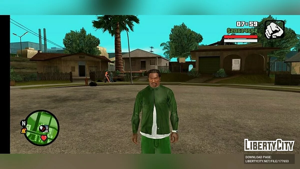 HQ обличчя для Карла / GTA San Andreas (iOS, Android)
