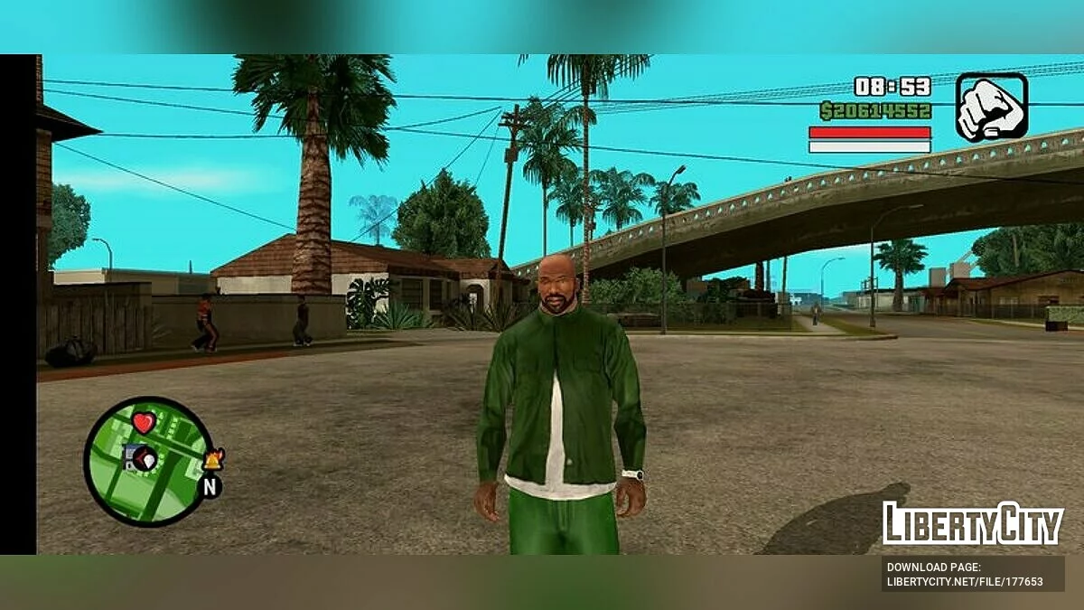 HQ обличчя для Карла / GTA San Andreas (iOS, Android)