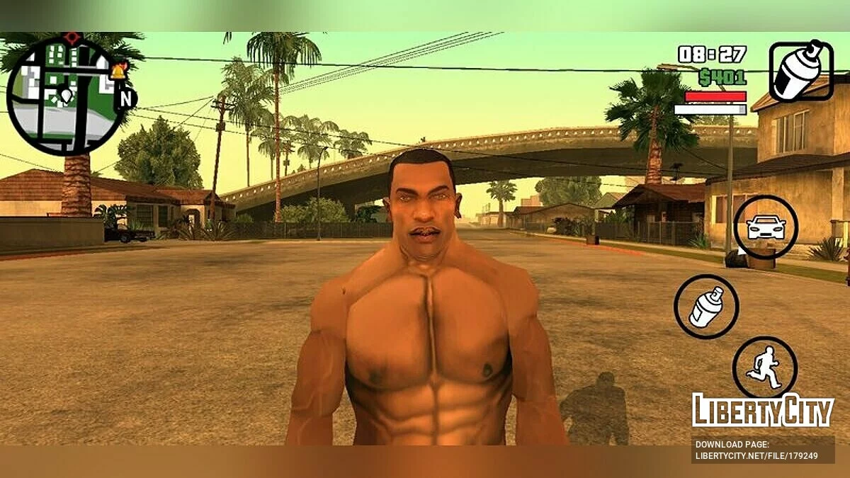 Модельне обличчя Карла / GTA San Andreas (iOS, Android)