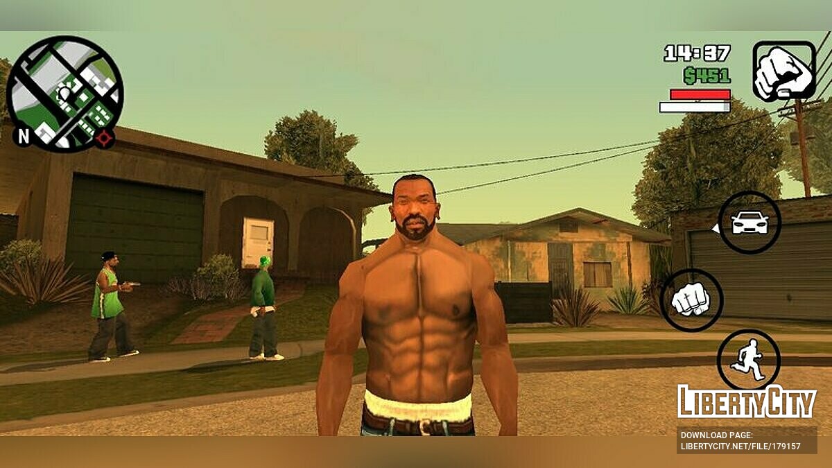 What is the GTA San Andreas download size on Android and iOS devices?