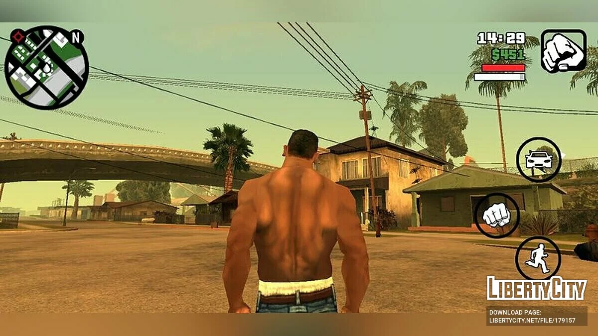 Підкачаний торс для Карла / GTA San Andreas (iOS, Android)