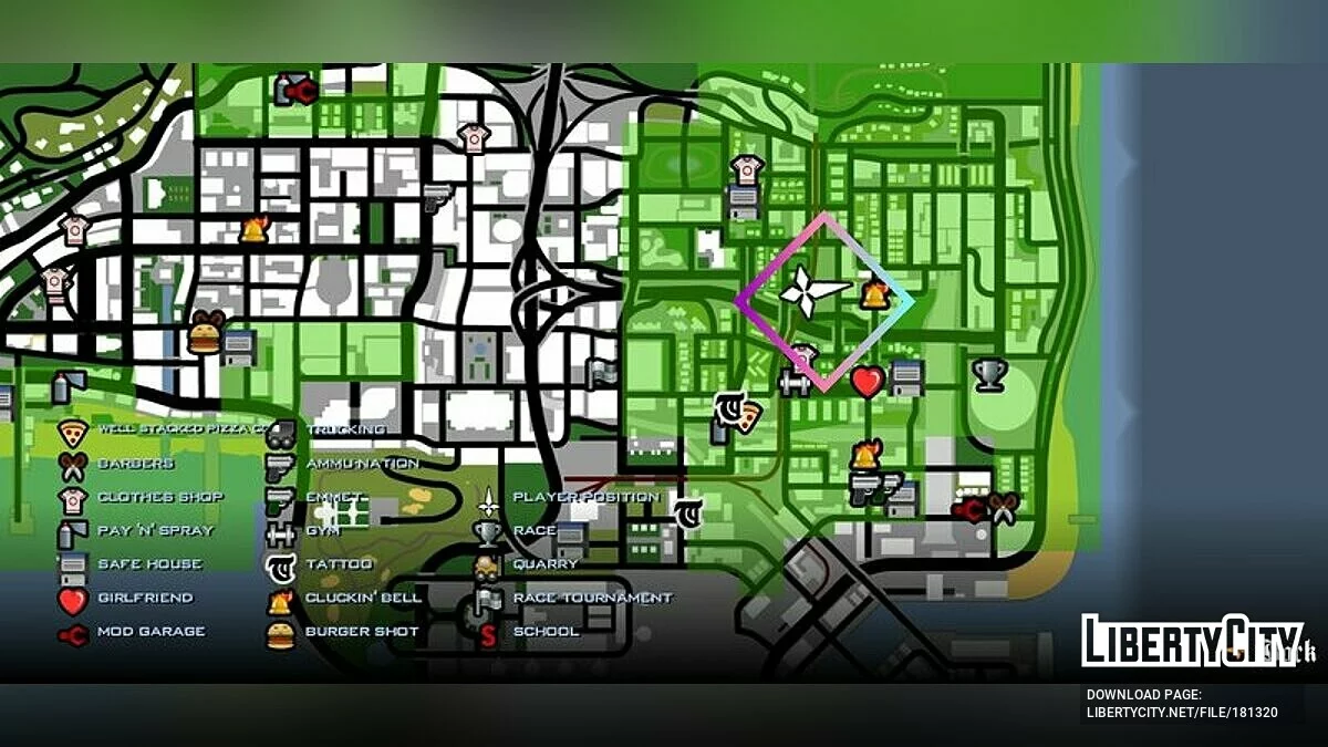 Mural com Mai Shiranui / GTA San Andreas (iOS, Android)