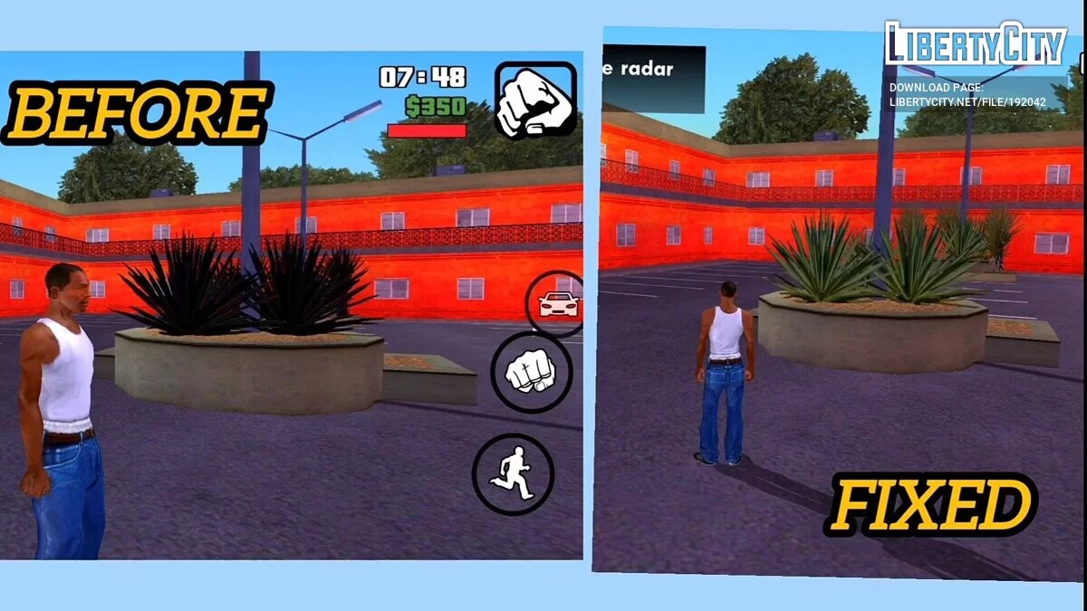 GTA SA Mobile Black Vegetation Bug Fix / GTA San Andreas (iOS, Android)