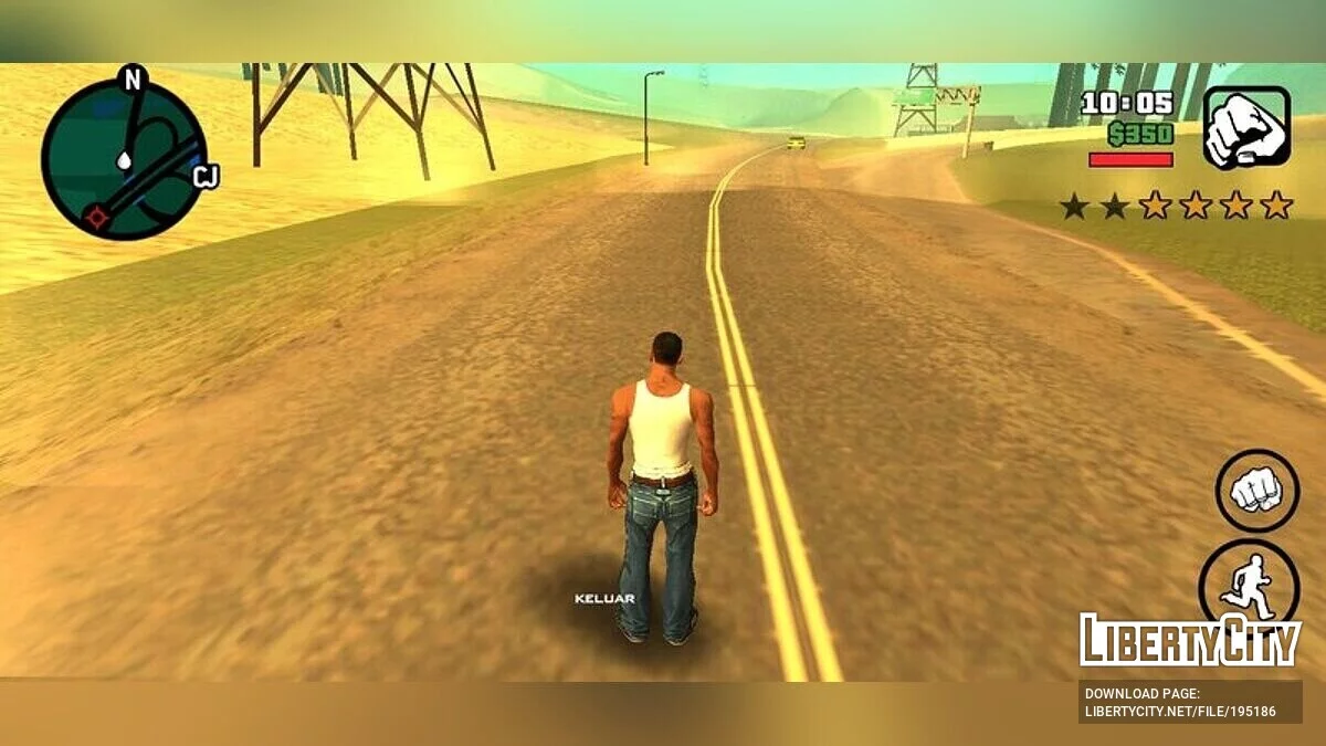 نسيج الطريق من PS2 / GTA سان أندرياس (iOS، أندرويد)