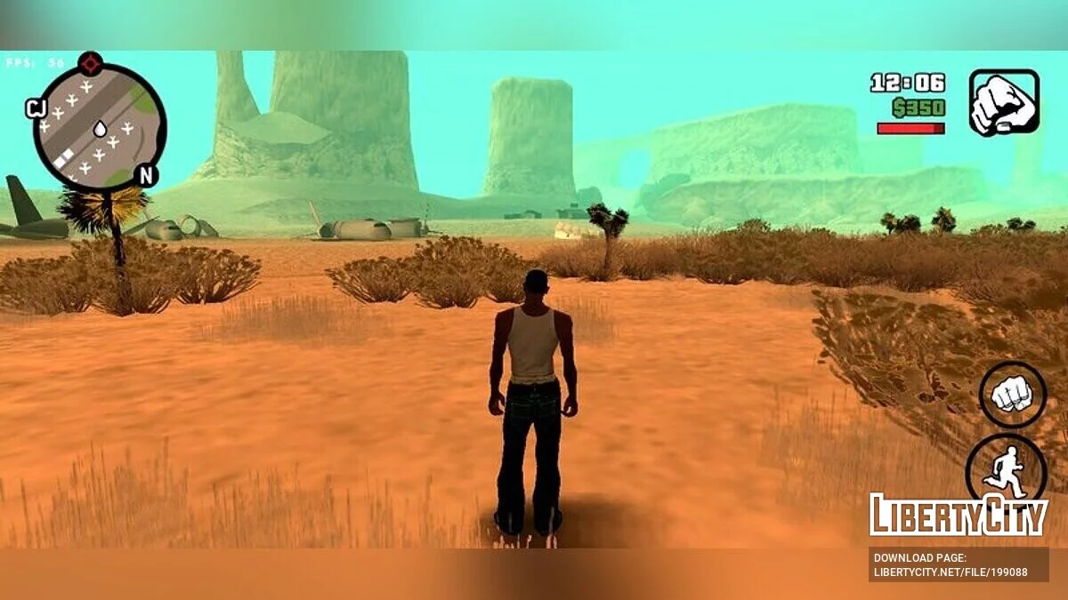 قوام الصحراء والعشب من PS2 / GTA سان أندرياس (iOS، أندرويد)