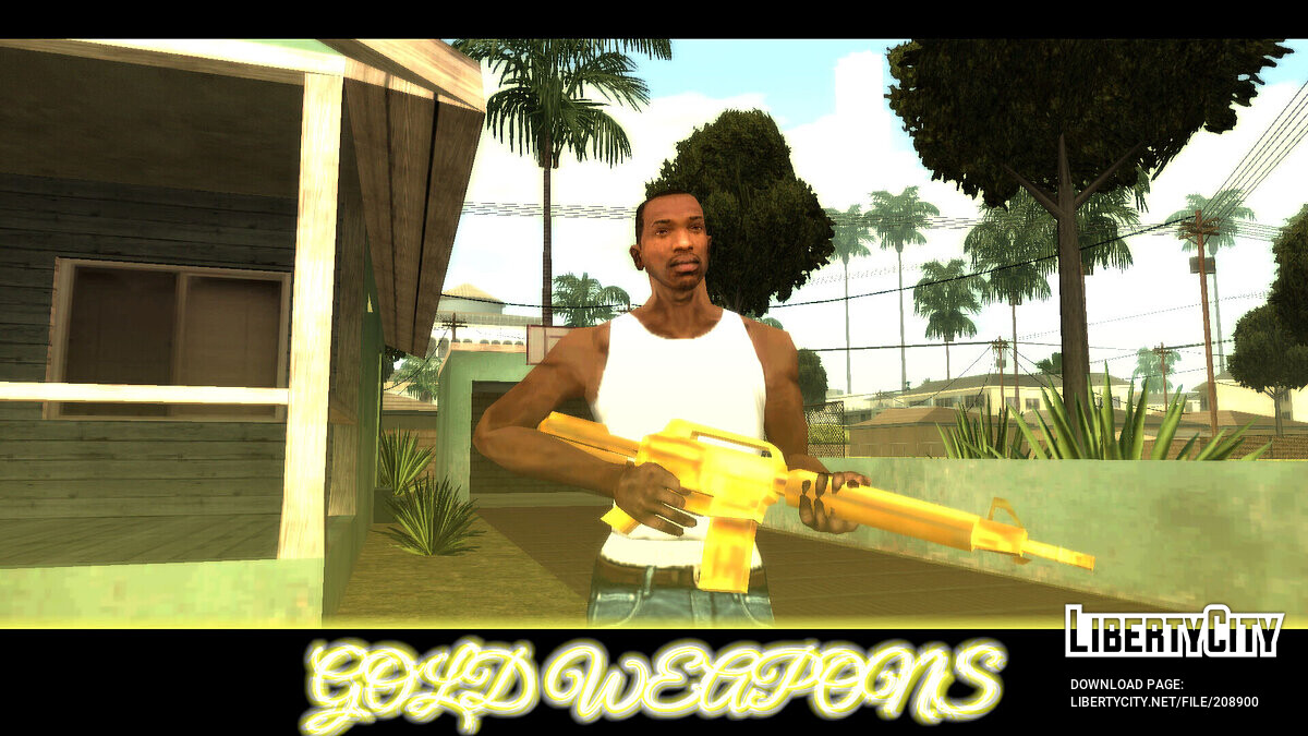 Download Gold Weapons Pack ( New Update 1.01 ) for GTA San Andreas (iOS,  Android)