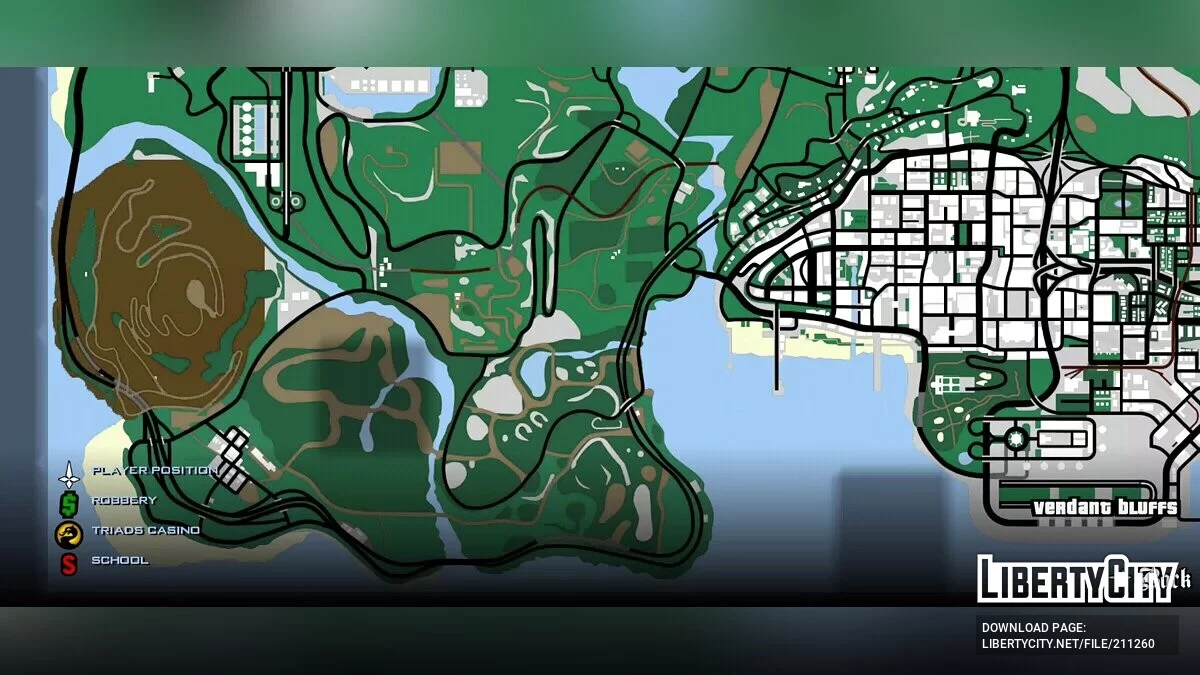 GTA SA Definitive Edition Map 1.0 / GTA San Andreas (iOS, Android)