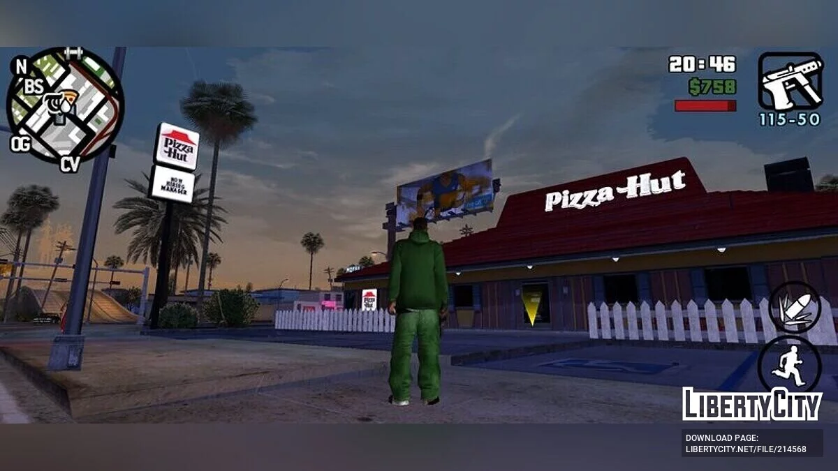 1990s Pizza Hut Mod / GTA سان أندرياس (iOS، أندرويد)