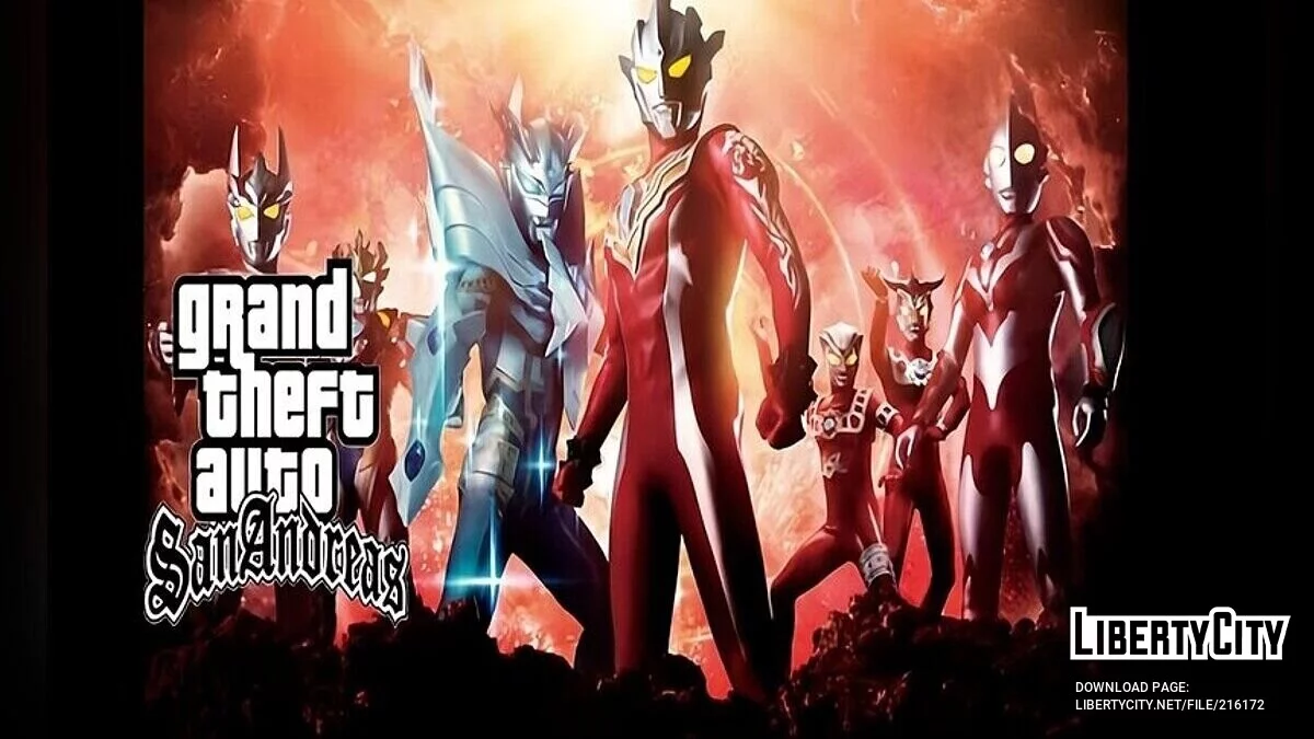 Menu & Layar Muat Ultraman / GTA San Andreas (iOS, Android)