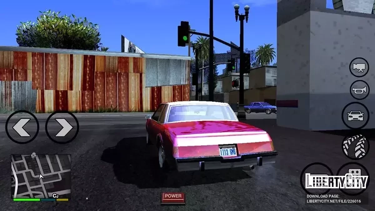 أعمدة الإنارة وإشارات المرور من GTA 5 / GTA سان أندرياس (iOS، أندرويد)