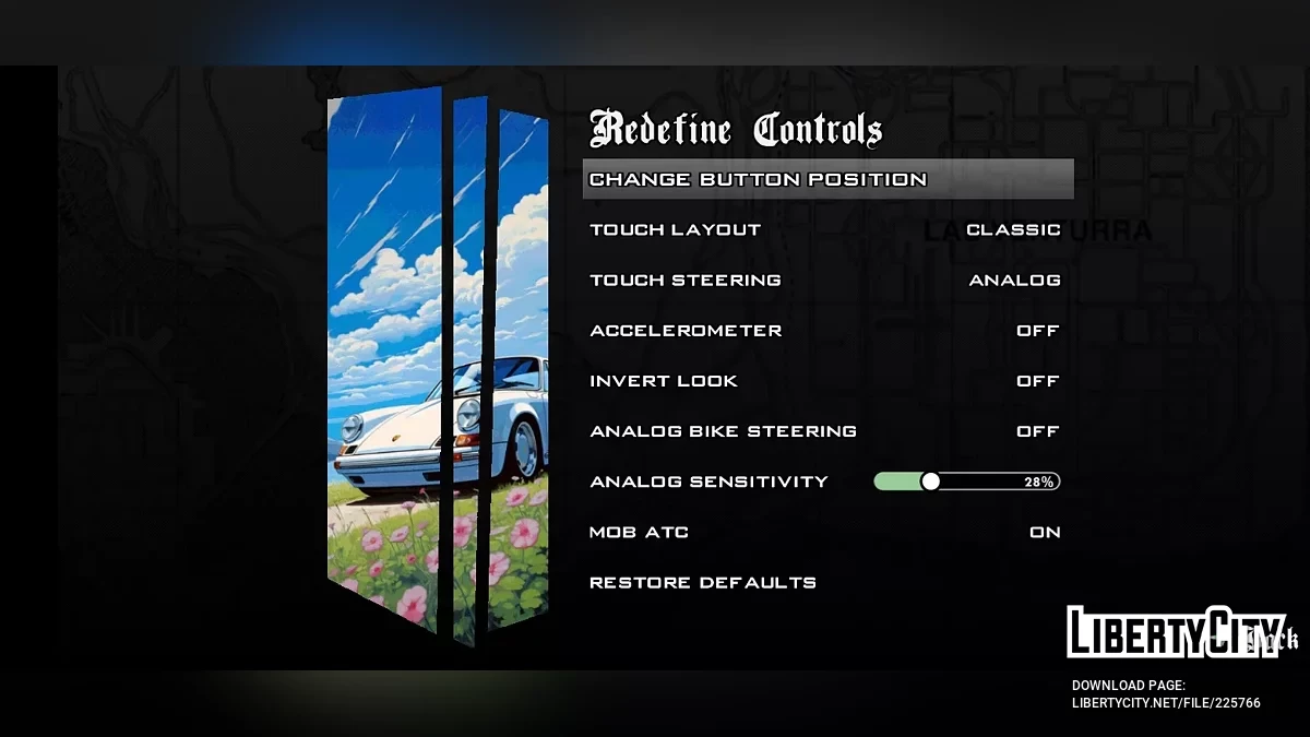 Menu & Loadscreen Sport Cars / GTA San Andreas (iOS, Android)