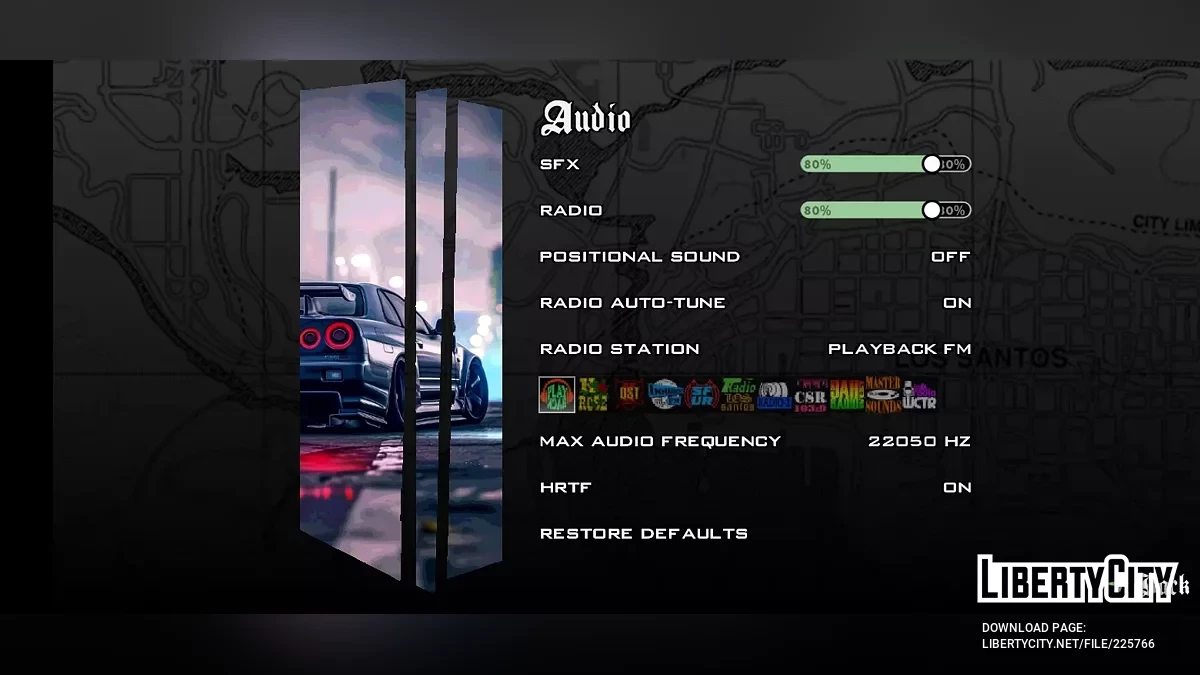 Menu & Loadscreen Sport Cars / GTA San Andreas (iOS, Android)