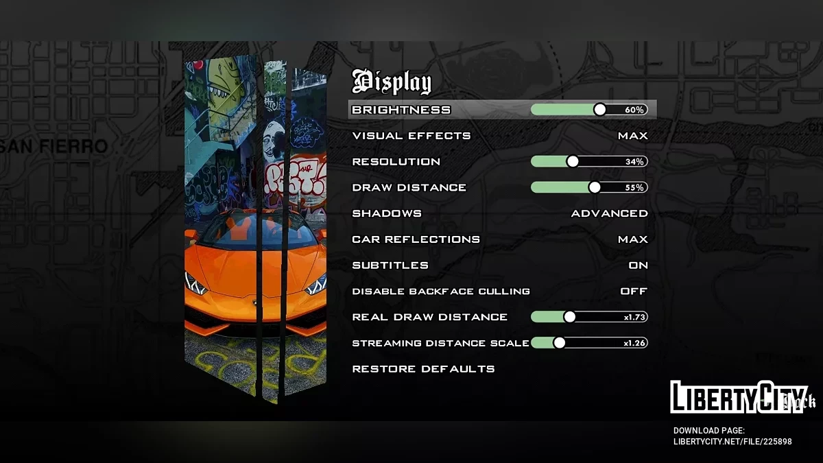 Loadscreens with Sports Cars / GTA San Andreas (iOS, Android)