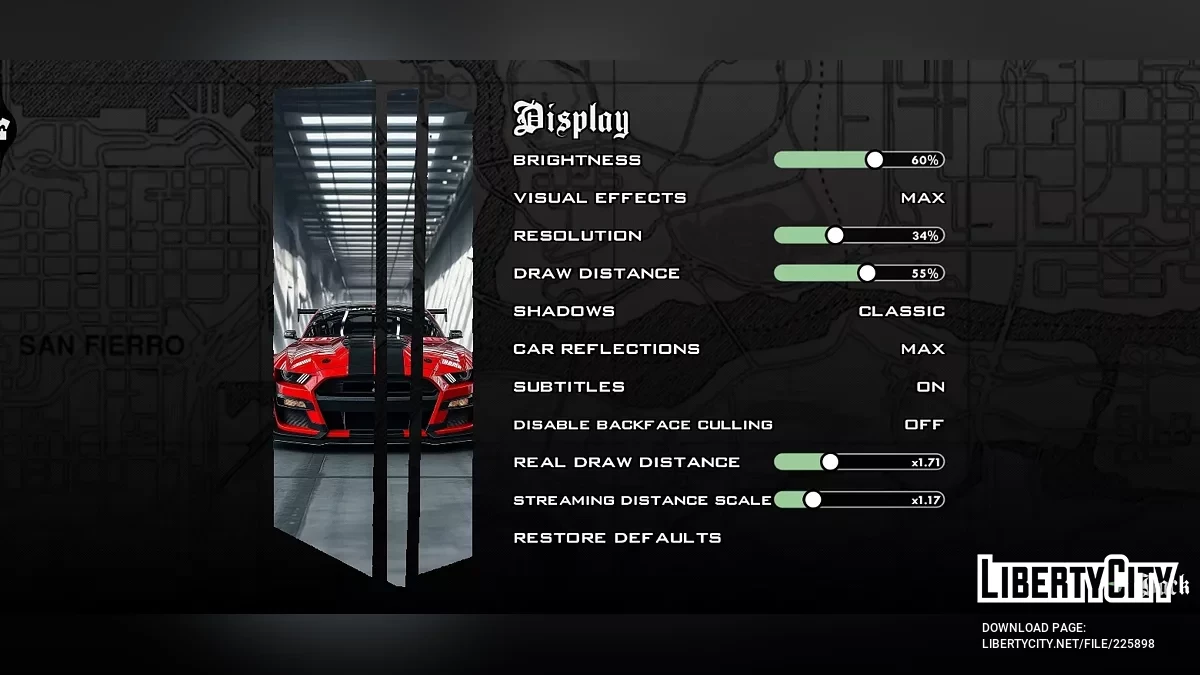 Loadscreens with Sports Cars / GTA San Andreas (iOS, Android)