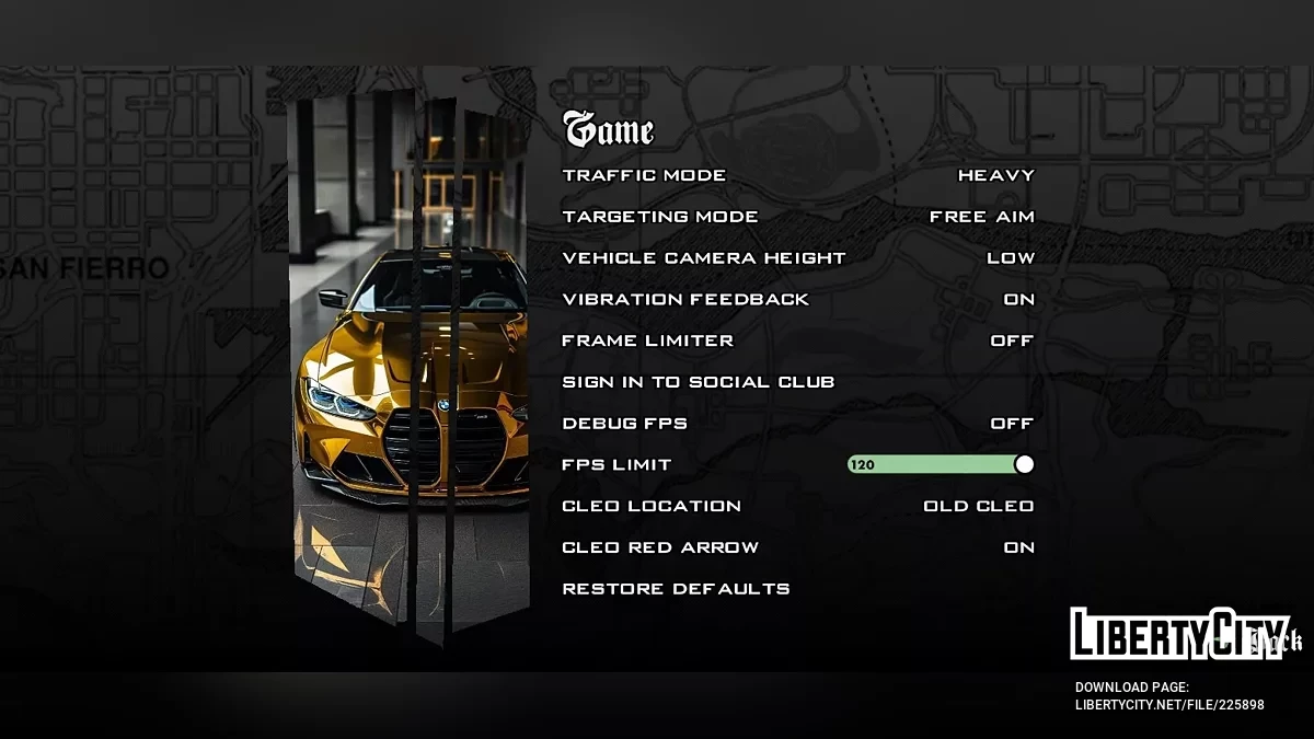 Loadscreens with Sports Cars / GTA San Andreas (iOS, Android)