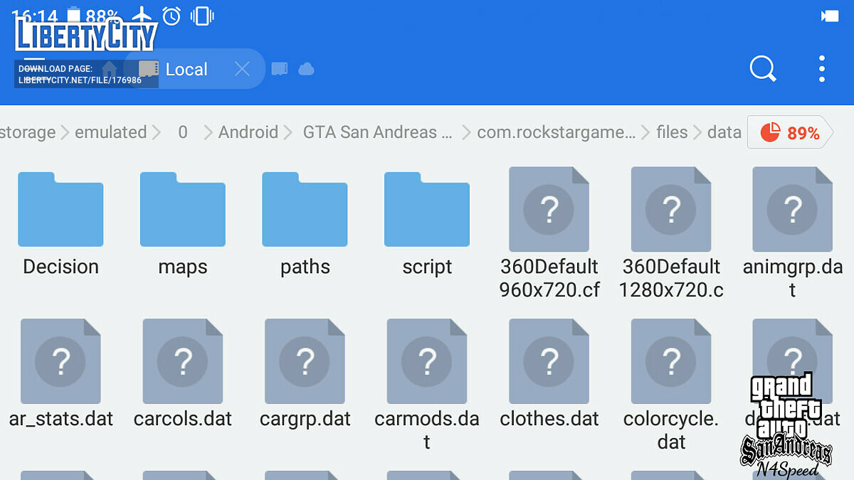 Download Original backup files for GTA San Andreas (iOS, Android)