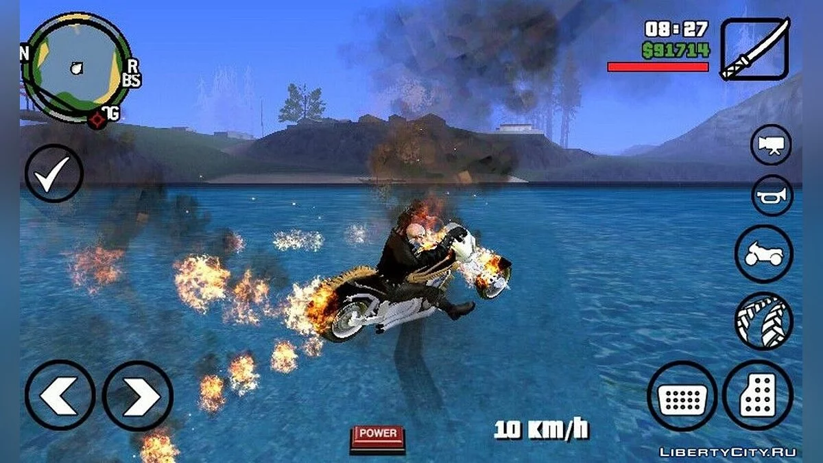 تعديل كامل "راكب الأشباح" v1.7 / GTA سان أندرياس (iOS، أندرويد)