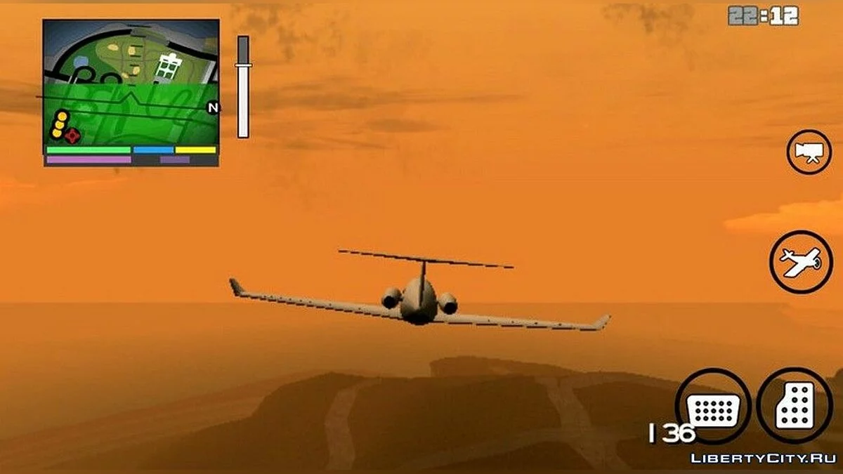 Pilihan Senjata, Mini-Peta, dan HUD seperti di GTA 5 / GTA San Andreas (iOS, Android)