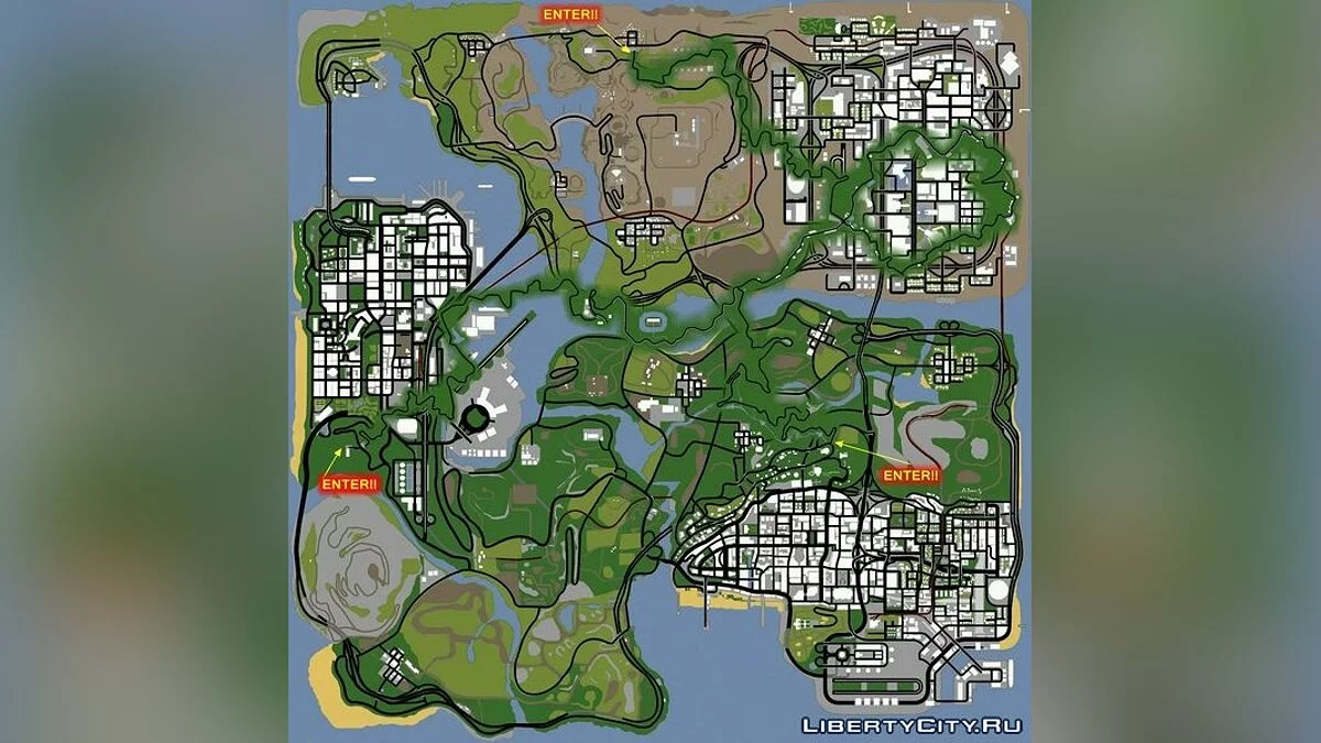 Huge Drift Track for the Entire Map / GTA San Andreas (iOS, Android)
