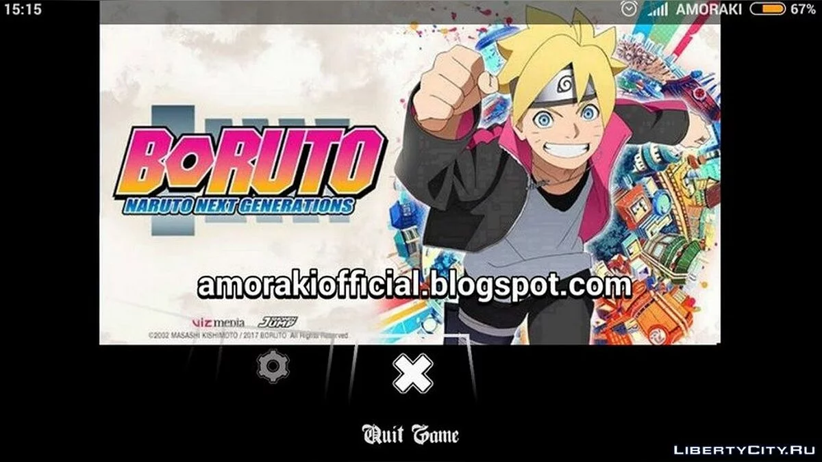 Boruto Anime Menu and Loading Screen / GTA San Andreas (iOS, Android)