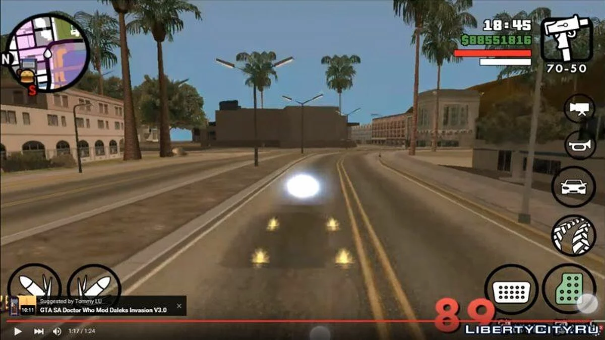 العودة إلى المستقبل - مجموعة التعديلات / GTA سان أندرياس (iOS، أندرويد)