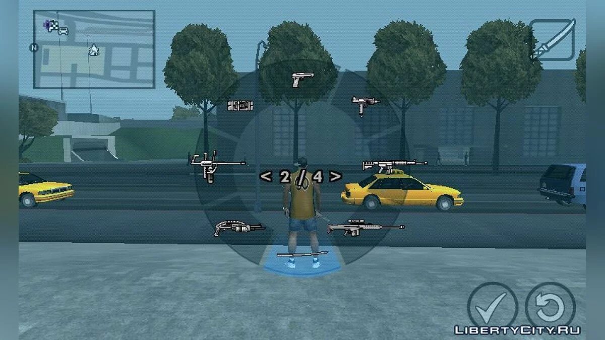 Roda Pemilihan Senjata Seperti di GTA 5 / GTA San Andreas (iOS, Android)