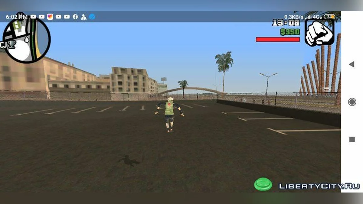 Skin Kakashi + grands sauts + nouvelle animation de combat / GTA San Andreas (iOS, Android)