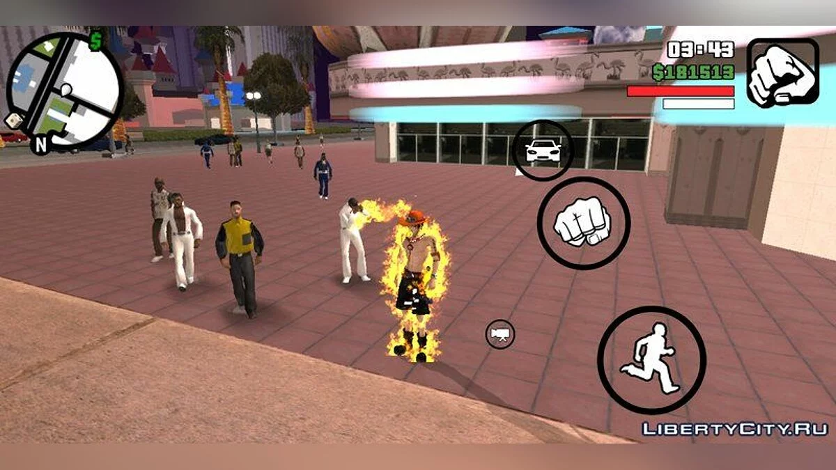 Fire Superpowers from Anime "One Piece" / GTA San Andreas (iOS, Android)