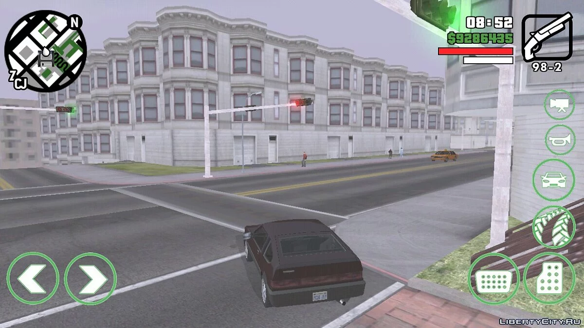 Boutons vert clair / GTA San Andreas (iOS, Android)