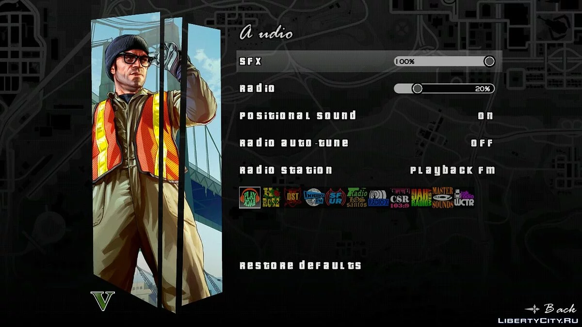 Меню та екран завантаження в стилі GTA 5 / GTA San Andreas (iOS, Android)
