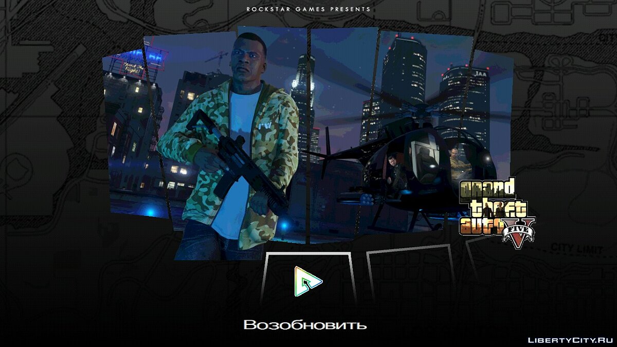 Download GTA 5-style menus and loading screen for GTA San Andreas