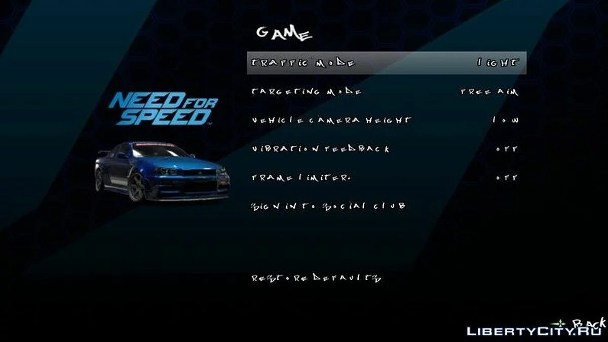 Menu dan Layar Muat Bergaya NFS No Limits HD / GTA San Andreas (iOS, Android)