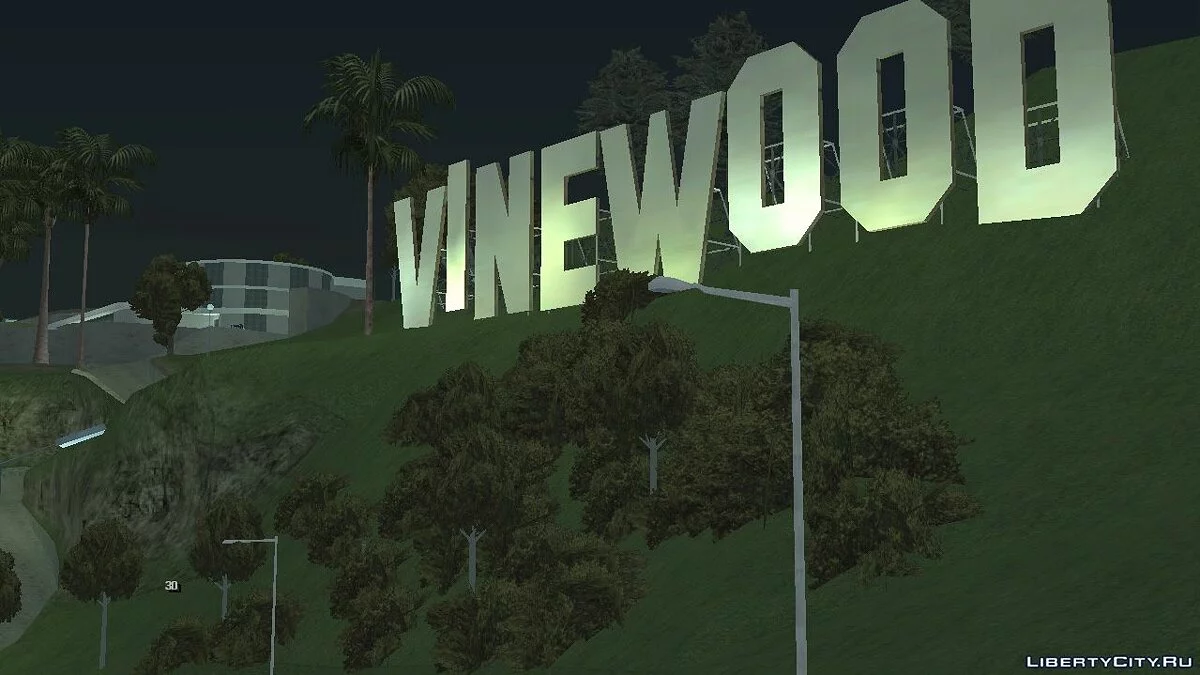 Vegetation rund um "Vinewood" aus der Beta-Version / GTA San Andreas (iOS, Android)