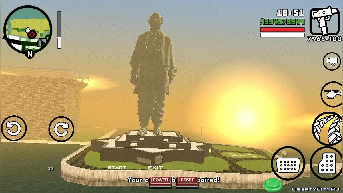 Statue of Unity in San Andreas V2 / GTA San Andreas (iOS, Android)