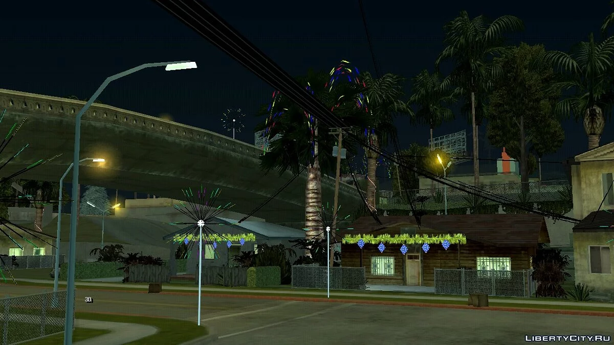Suasana Tahun Baru di Grove Street / GTA San Andreas (iOS, Android)