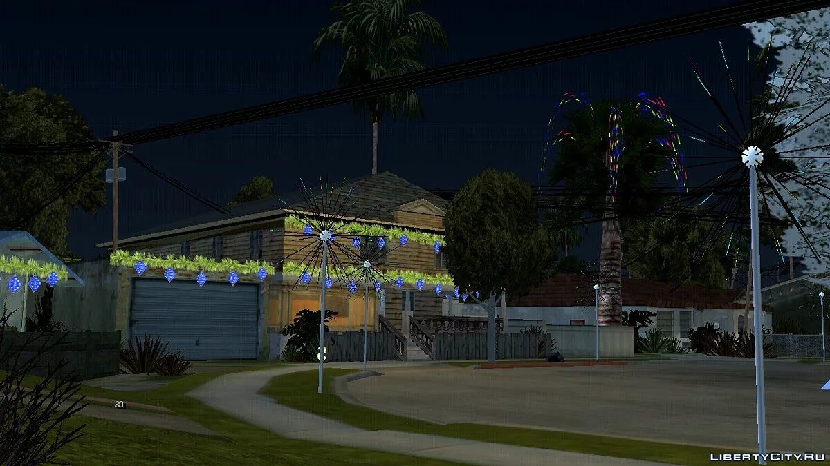 Suasana Tahun Baru di Grove Street / GTA San Andreas (iOS, Android)