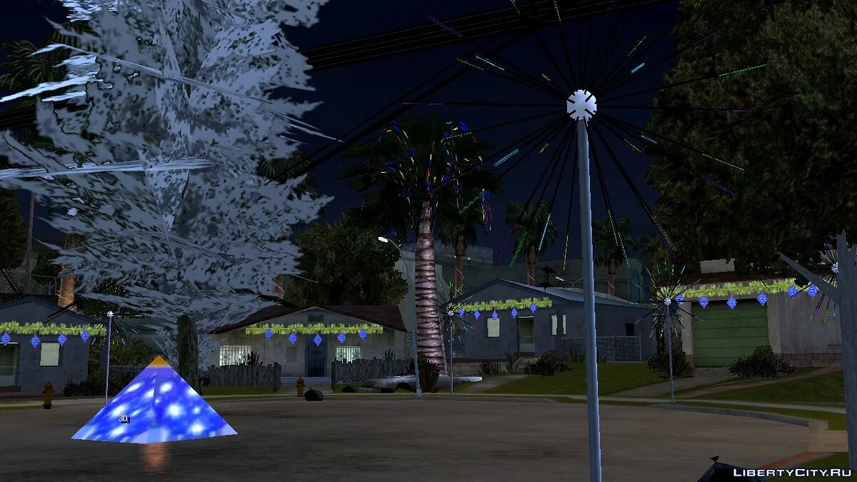 Suasana Tahun Baru di Grove Street / GTA San Andreas (iOS, Android)