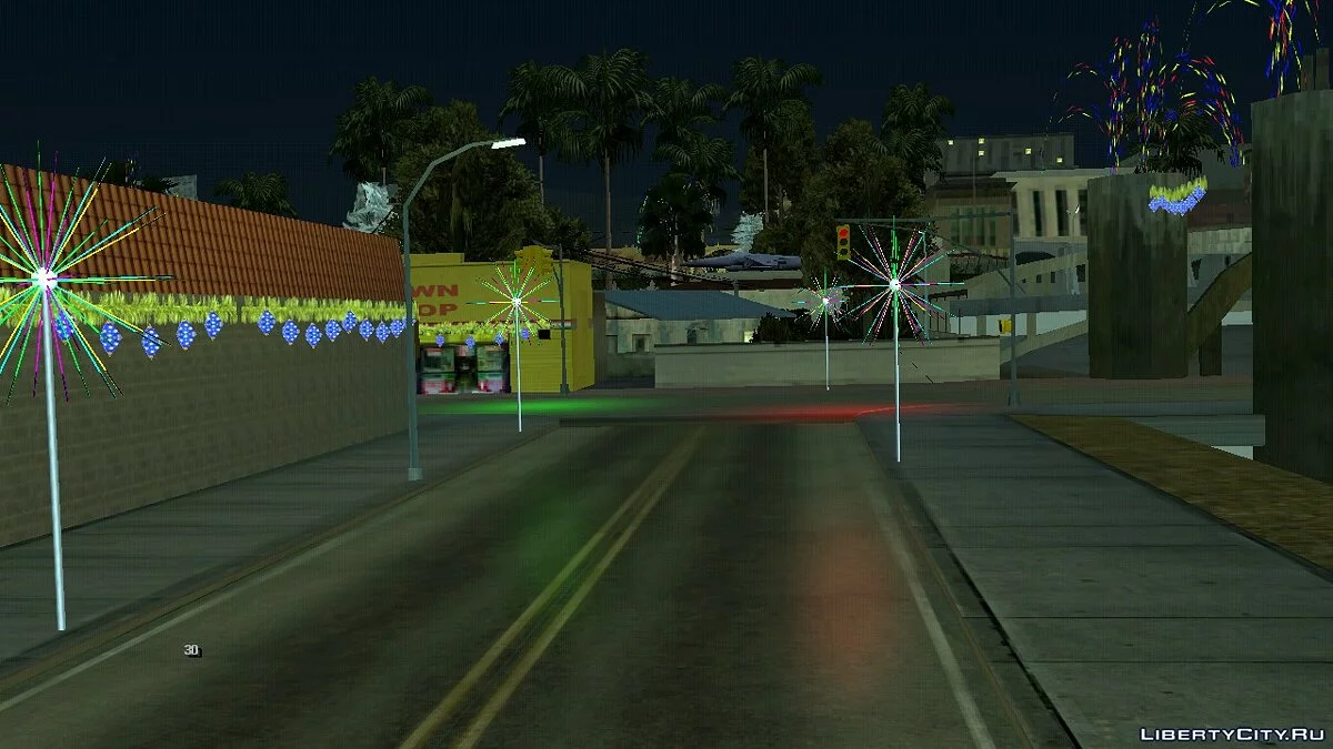 Suasana Tahun Baru di Grove Street / GTA San Andreas (iOS, Android)