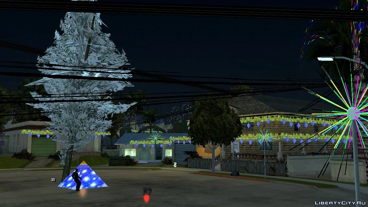 Suasana Tahun Baru di Grove Street / GTA San Andreas (iOS, Android)