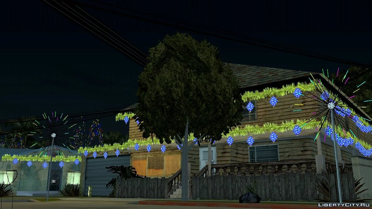 Suasana Tahun Baru di Grove Street / GTA San Andreas (iOS, Android)