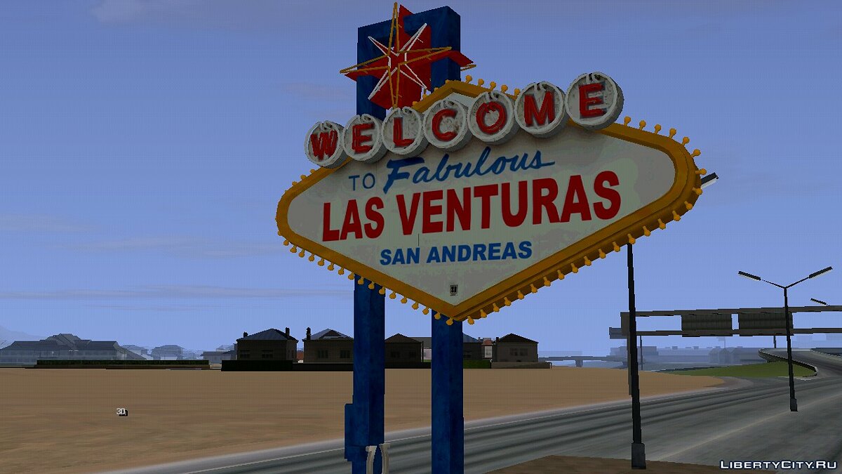 Welcome Las Venturas Sign Remastered (placa de LV em HD) - MixMods