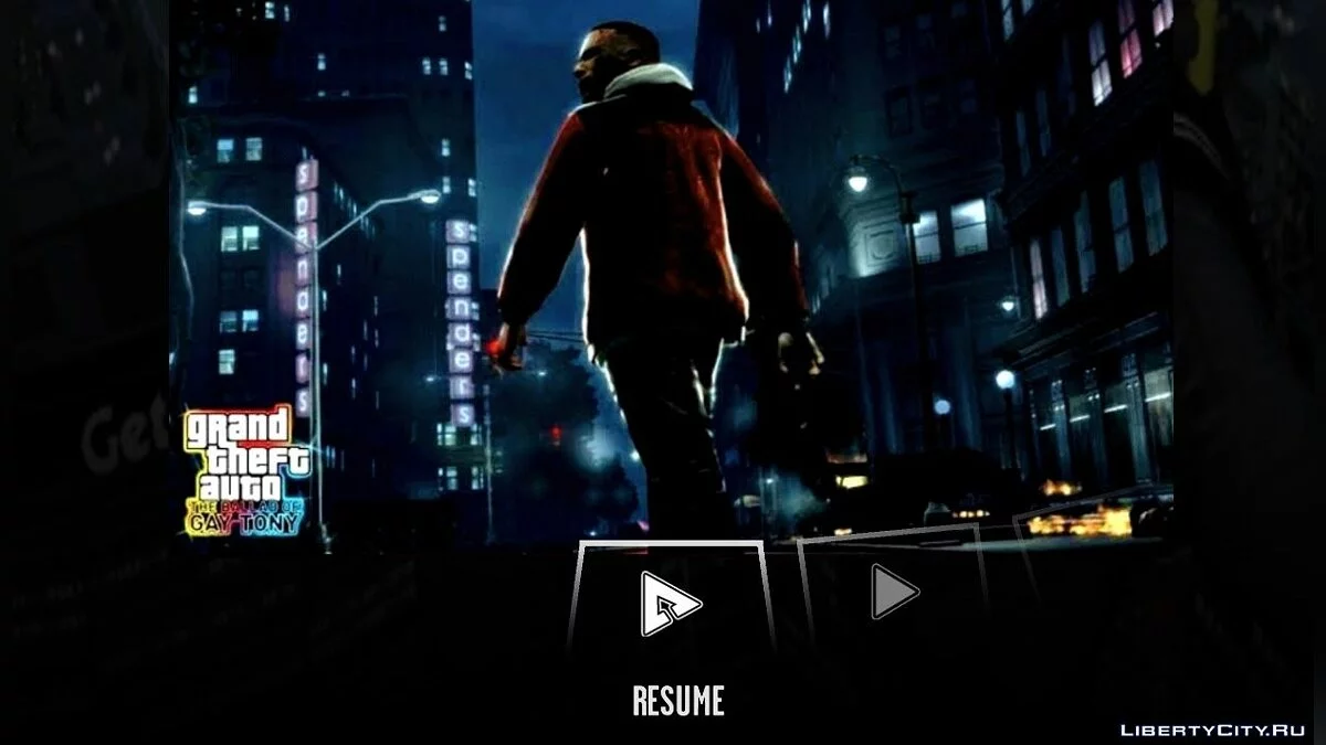 Menu e tela de carregamento estilo GTA TBOGT / GTA San Andreas (iOS, Android)