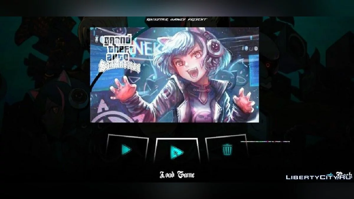 Nouveau menu dans le style de Cytus 2 / GTA San Andreas (iOS, Android)