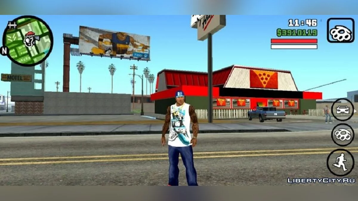 Новое лицо и одежда для Сиджея v3 / GTA San Andreas (iOS, Android)