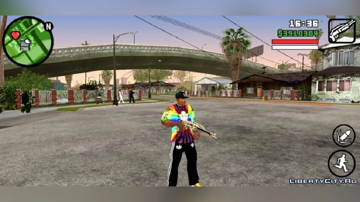 Новое лицо и одежда для Сиджея v3 / GTA San Andreas (iOS, Android)