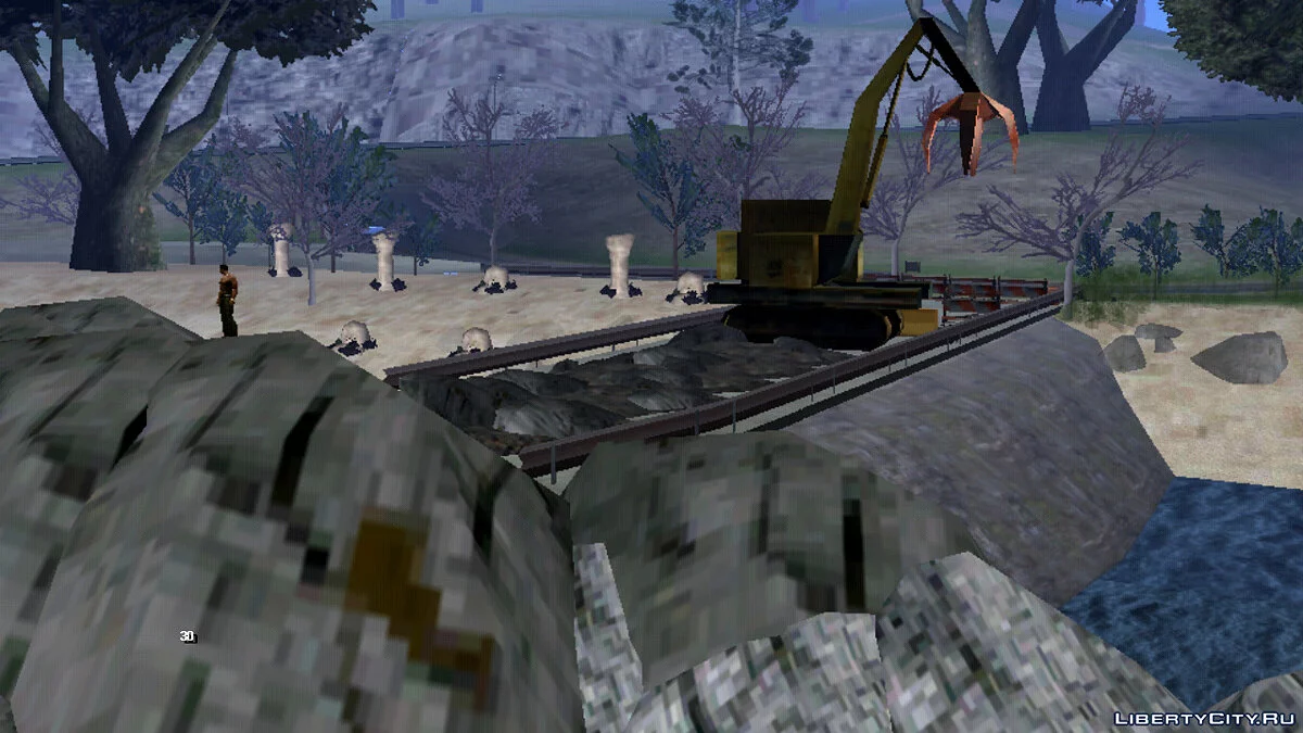 Construction of a bridge + dense forest / GTA San Andreas (iOS, Android)
